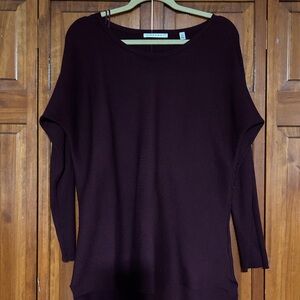 Cyrus Deep Burgundy Crew Neck Sweater